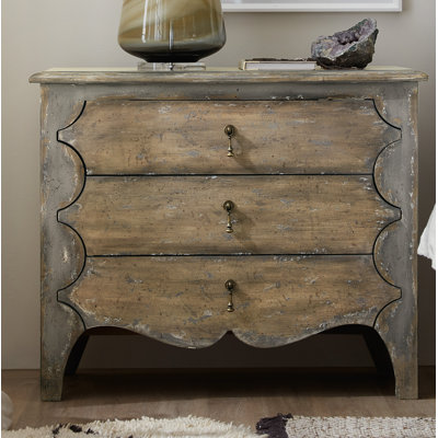 Commode d'appoint en bois massif à 3 tiroirs Chamberlain