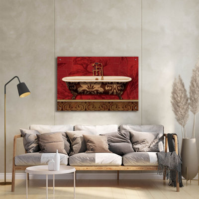 'Royal Red Bath I,' by Lisa Audit, Acrylic Glass Wall Art