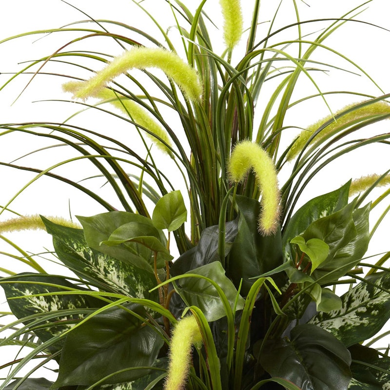 Mixed Greens and Cattails with Planter