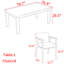 Ensemble de table simple moderne en bois massif-109751239