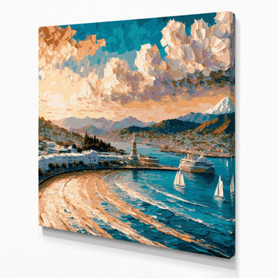 Cities Wellington New Zealand Gray Canvas Wall Art