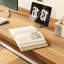 Bureau en bois massif en L de couleur noyer clair avec 3 tiroirs-90081304-90081310