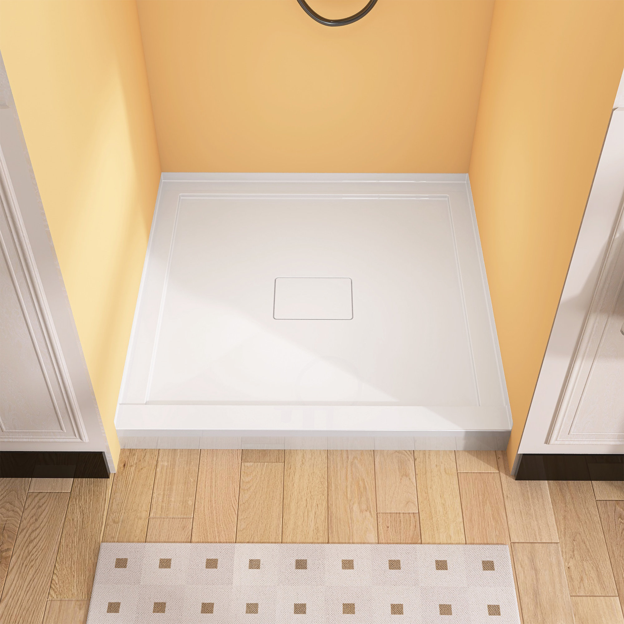 Ogonbrick 36 X 36 In. Single Threshold Acrylic Shower Base With Center ...