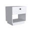 Table de chevet simple H 19 po avec tablette de rangement ouverte, blanc-1317996069