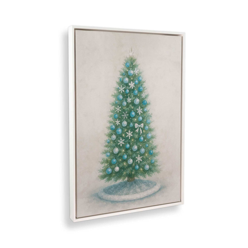 Impression sur toile Frosted Elegance, H 36,75 po x l 24,75 po, Blanc opaque