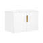 Meuble-lavabo de salle de bain vintage 30 po avec lavabo en céramique, lavabo simple en céramique à 3 trous, meuble-lavabo avec 2 portes à fermeture douce