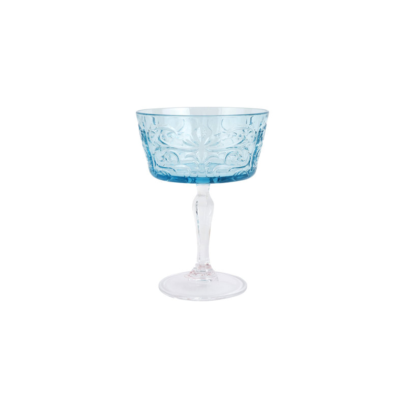 Barocco 8 oz. Verre à champagne coupé, Bleu clair