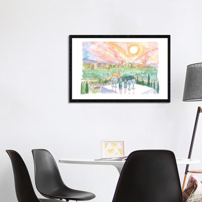 Magical Grenada Andalusia Afternoon With Romantic Restaurant Table by Markus & Martina Bleichner - Gallery-Wrapped Canvas Giclée on Canvas