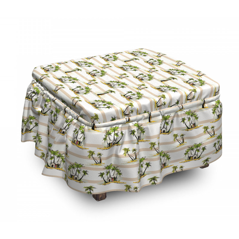 Housse pour repose-pieds tropic island house