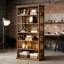 Armoire de rangement, présentoirs de style campagnard, bibliothèque spacieuse