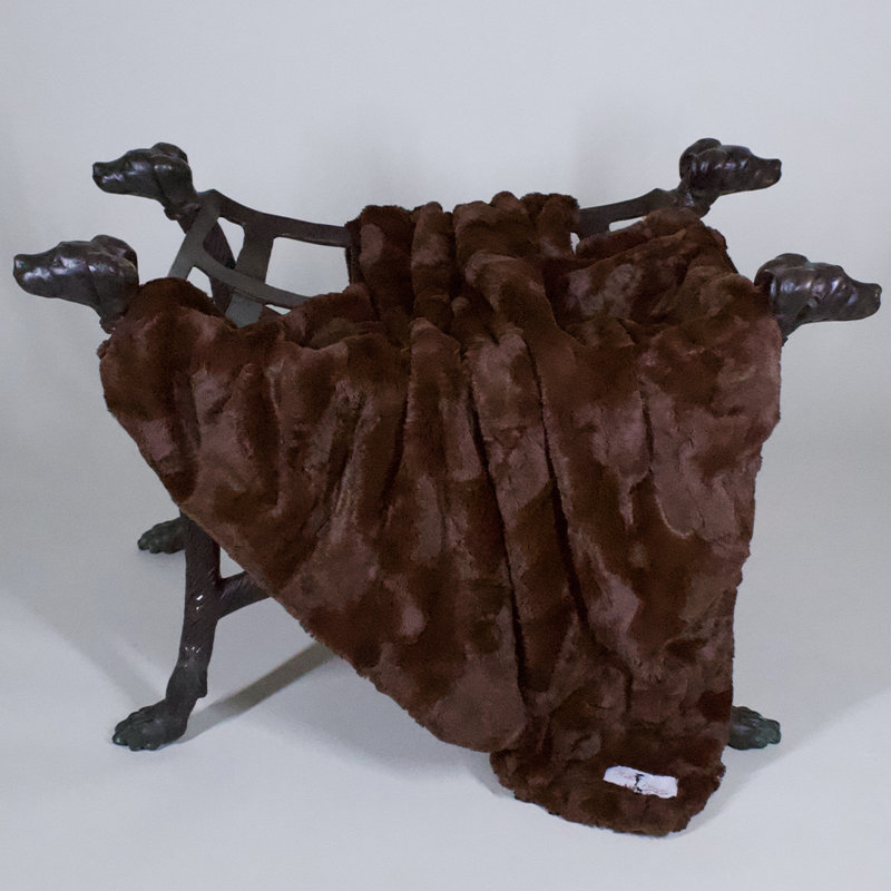 Couverture en polyester Luxe Dog, 17 po x 14 po, Chocolat