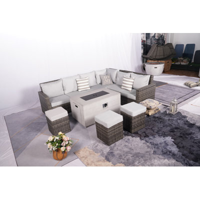 8 - Person Patio Conversation Set with Cushions