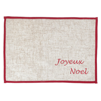 Napperon brodé 11 "Joyeux Noel