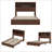 4-Piece Bedroom Set, Nightstand Included-1625840787