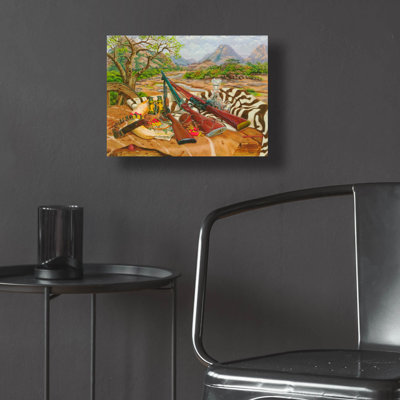  'Hunting Still Life 1' by Delene Lambert Acrylic Glass Wall Art, 16" x 12"