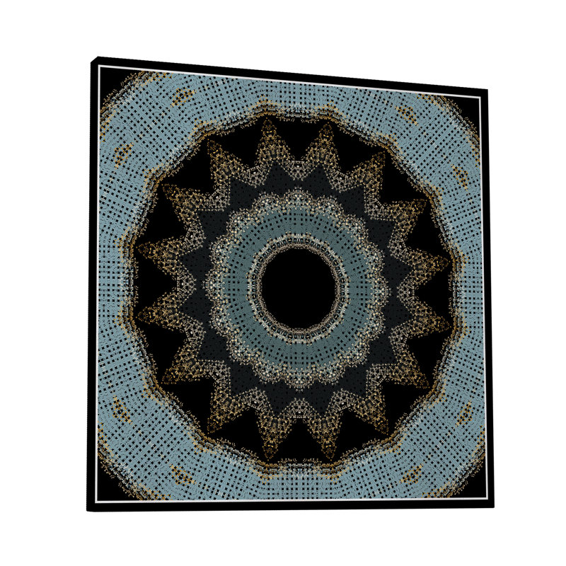 Motif bohème 36 - impression sur toile tendue, H 12 po x l 12 po x P 1,5 po