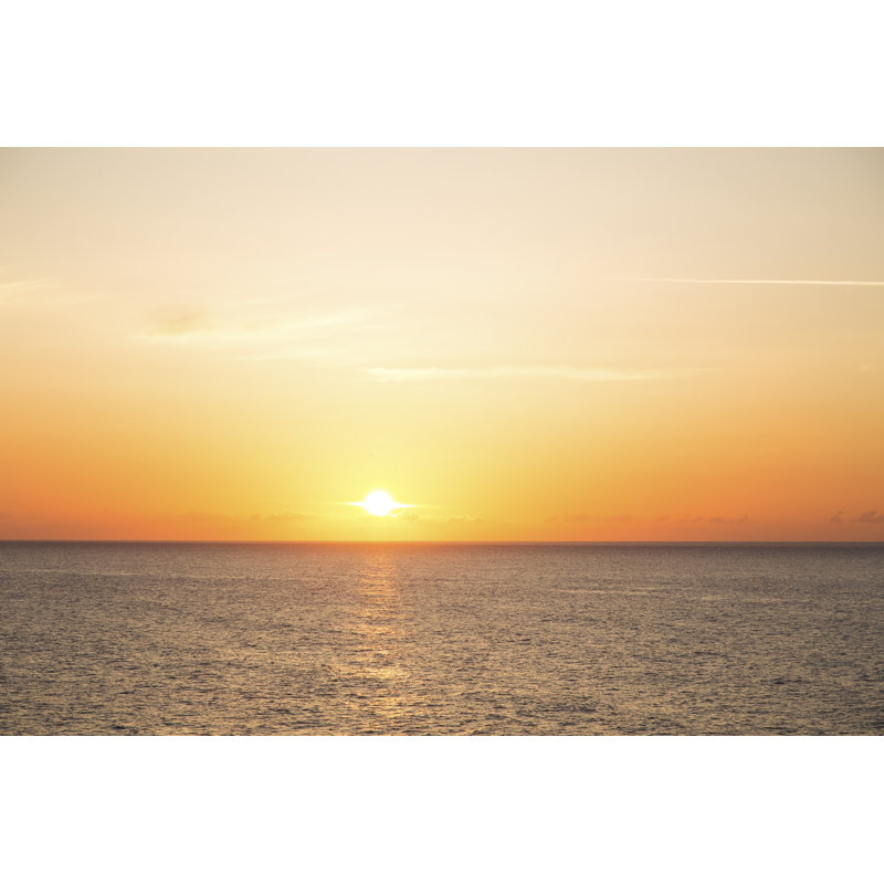 Soleil levant - peinture sur toile tendue, H 20 po x l 30 po x P 1 po