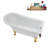 58" Streamlin Clawfoot Tub,Tray,Drain, Clawfeet-101628929-102219861