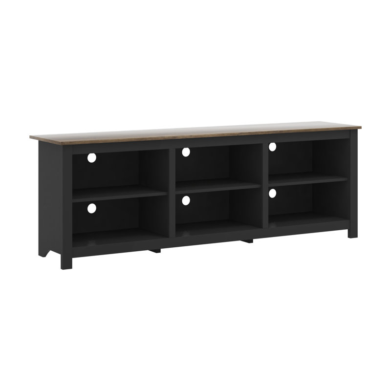 Inniss TV Stand for TVs up to 75", Noir / chêne noueux