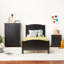 Commode de style contemporain 5 pièces à finition noire avec commode en pin et placage de pin 5 tiroirs-1311661241