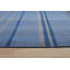 Blue Hand-Knotted Wool Subtle Striped Plaid Geometric Modern Contemporary Carpet Rug-900945101