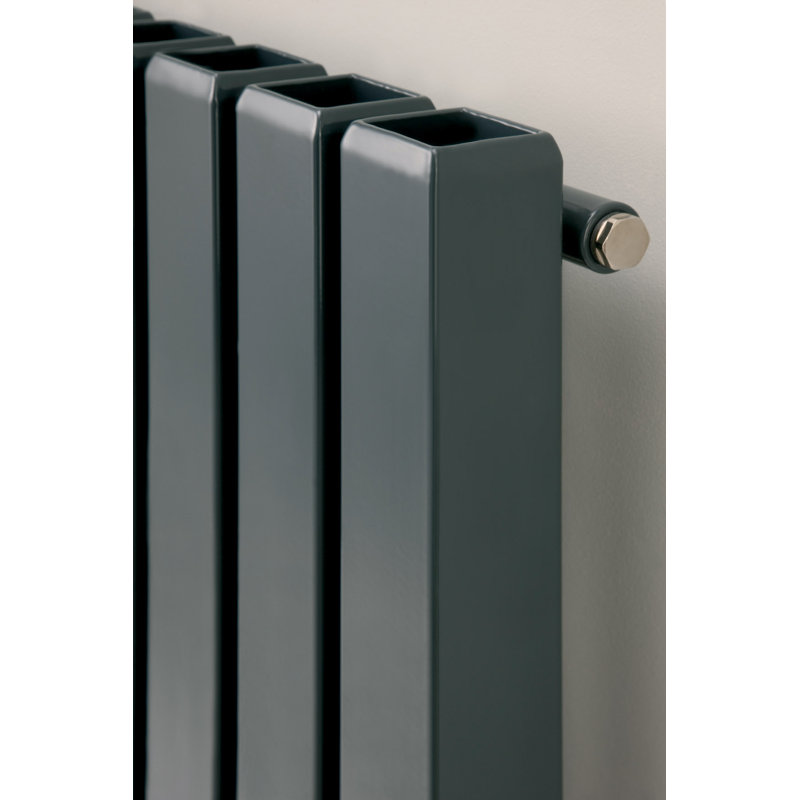 Andy Vertical Designer Radiator, Anthracite, 180 cm H x 58.5 cm W x 11.9 cm D