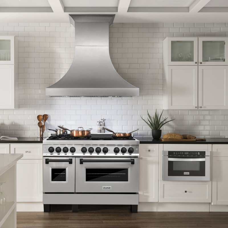 ZLINE Autograph 48" Legacy Dual Fuel Range w/ 7 Burners, Matte Black Stainless Steel