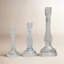  3 Piece Glass Tabletop Candlestick Set