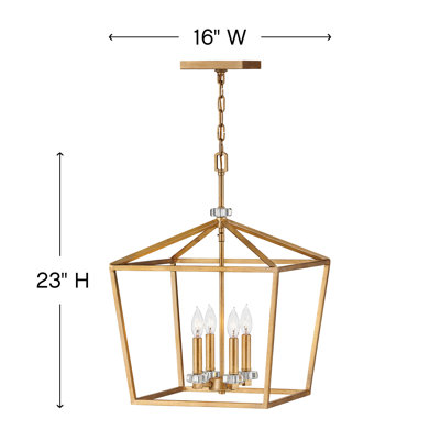 Lustre géométrique à 4 lumières Stinson