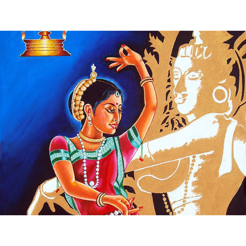 Odissi - La danse du plaisir | Huile sur toile | Par V. Ragunath