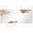 Antique Gold Foiled Icicles on a Frameless Rectangular Wall Mirror,48"x20"