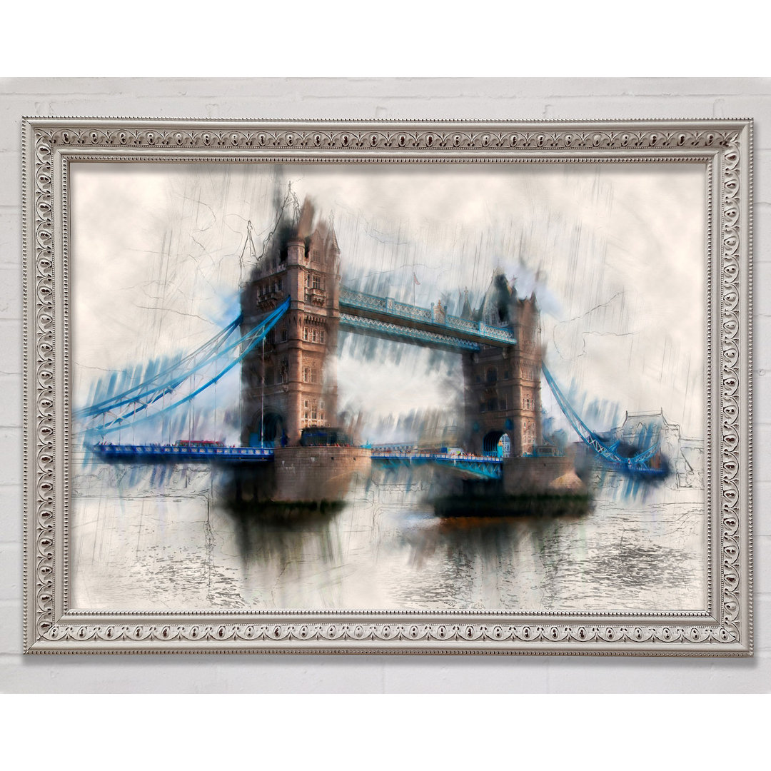 Tower Bridge Aquarell - Einzelner Bilderrahmen Kunstdrucke