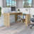 Modern L-Shaped Computer Desk With Open & Closed Storage -Light Oak-1562253816