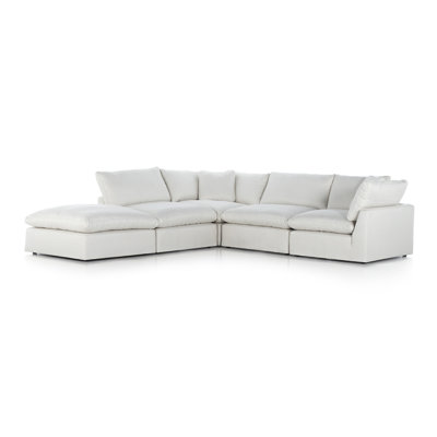 Canapé et méridienne modulaires faisant face à la gauche avec repose-pieds de 124,5 po Cemlyn