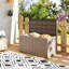 Boîtes de rangement d'extérieur 150 gallons avec couvercle verrouillable et résistant aux rayons UV pour meubles de patio