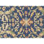 Tapis bleu et rouille de haute qualité noué à la main