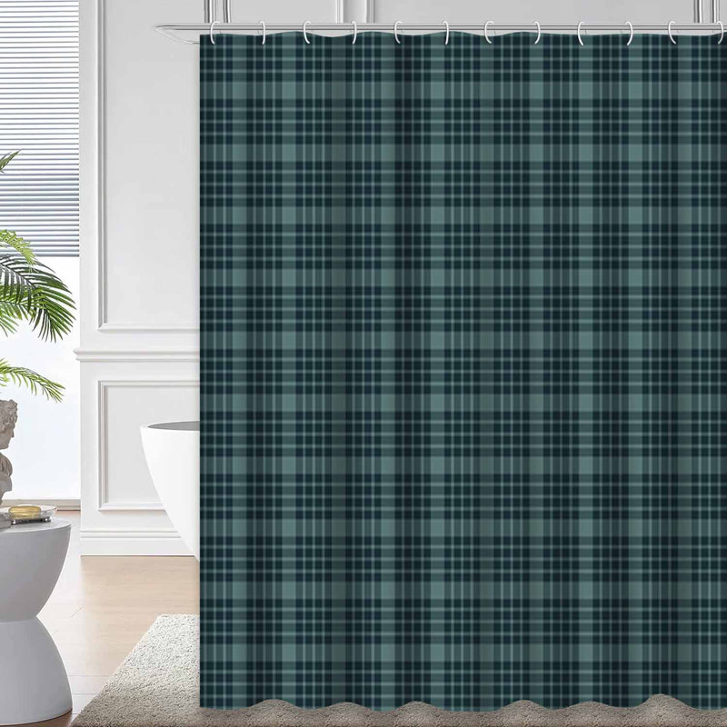 Rideau de douche Tartan, L 72 po x l 84 po