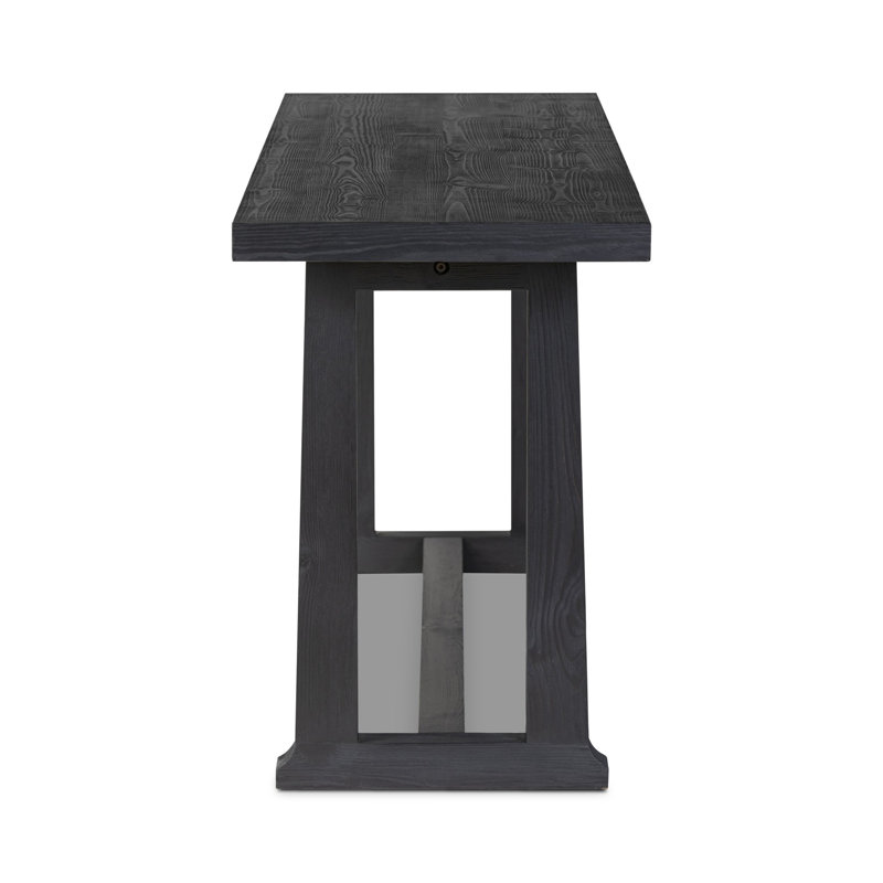Daila 78'' Black Solid Pine Rectangular Console Table