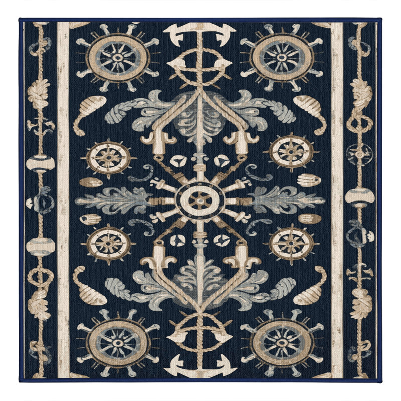 Tapis lavable Coastal Victorian Plus, Carré 8 pi