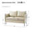 Eamor Modern 53" Upholstered Leather Loveseat-545787061