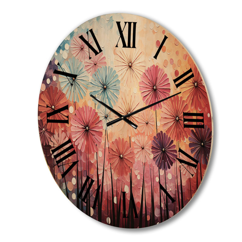 Horloge murale en bois massif Veljkov, Petit
