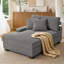 Chaise longue surdimensionnée en velours côtelé gris clair avec accoudoirs et coussins Milbrey-1447035766-1463754480-1438286499