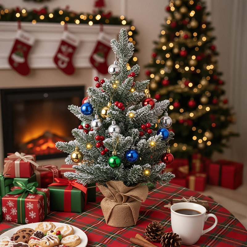61cm H Lighted Artificial Christmas Tree