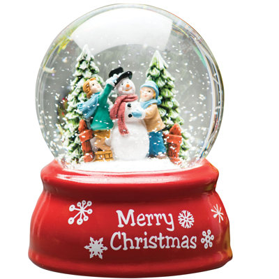 Bonhomme de neige dans une boule neigeuse musicale