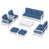 Blue Cushion/White Frame