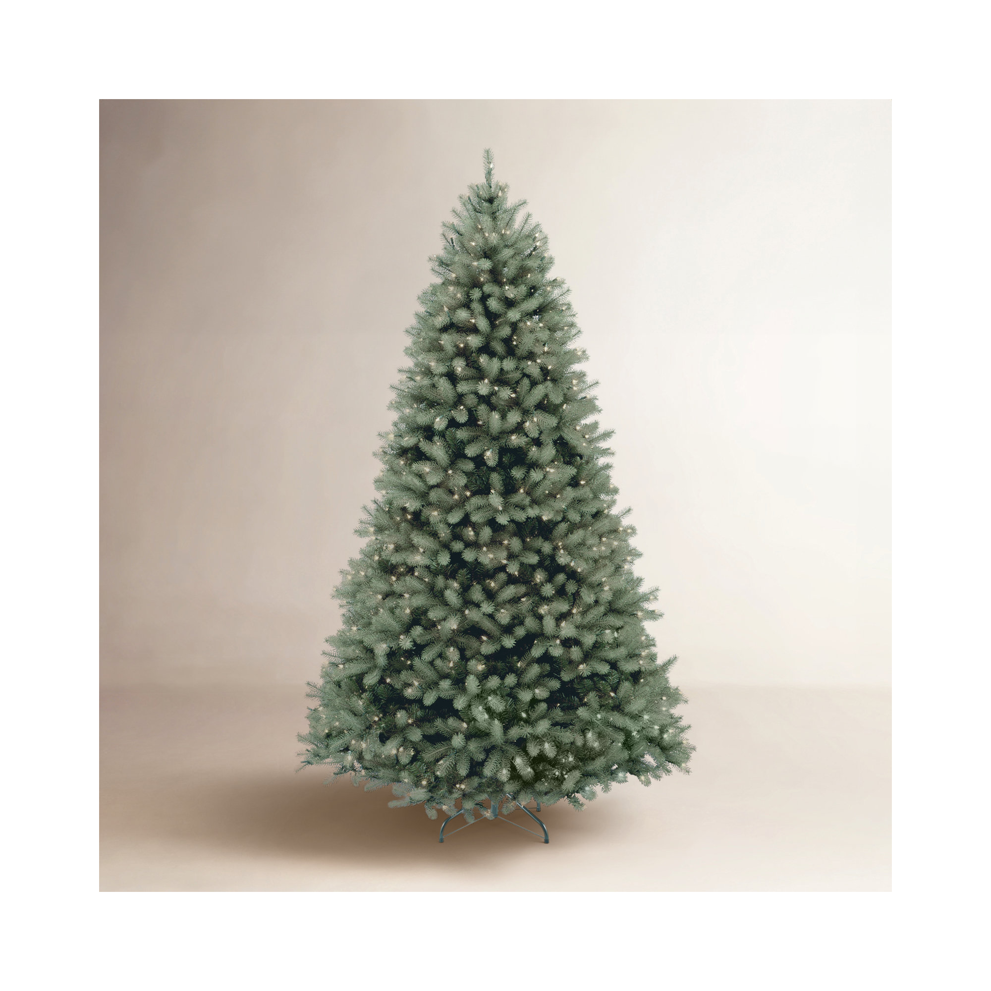 The Holiday Aisle® Downswept Douglas Blue Fir Tree with Clear Lights, 6.5' H