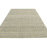 Hand Knotted Wool Area Rug in Beige, Brown, Green