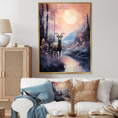 Buck Goat Twilight Trek 2 - Goat Animal Wall Art