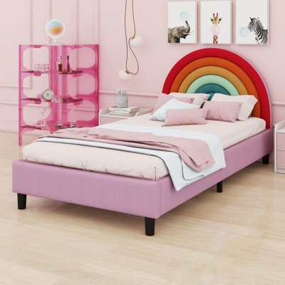 Lit plateforme tapissier Rainbow Design