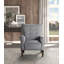 Fauteuil en velours rembourré avec dossier capitonné-691396636